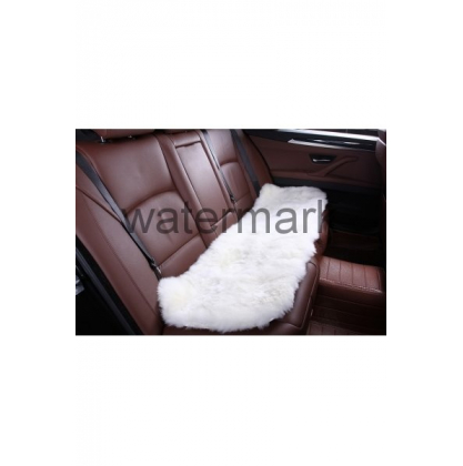 Купить Комплект накидок квадрат на сидения автомобиля из натурального меха Длинный ворс (Австралия) белый