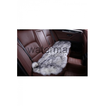 Купить Комплект накидок квадрат на сидения автомобиля из натурального меха Длинный ворс (Австралия) бело-черный