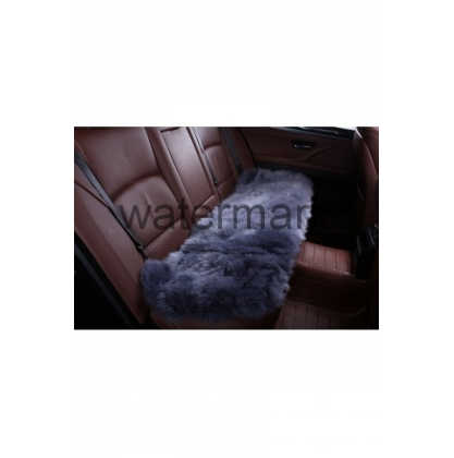 Купить Комплект накидок квадрат на сидения автомобиля из натурального меха Длинный ворс (Австралия) серый
