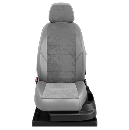 Купить Авточехлы из экокожи и алькантары для Skoda Octavia A7 Седан 2013, задняя спинка 40/60, сидение единое, передние кресла-спорт